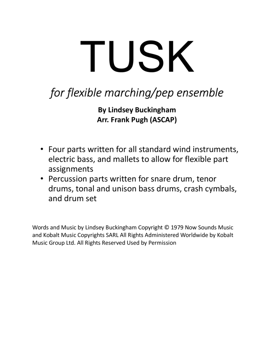 Tusk (arr. Frank Pugh)