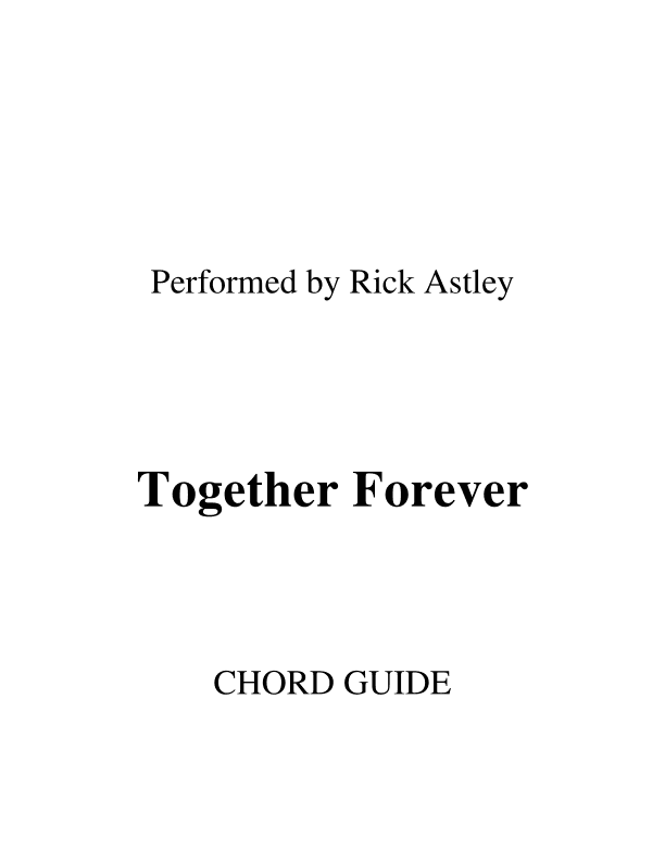 Together Forever (arr. RWM)