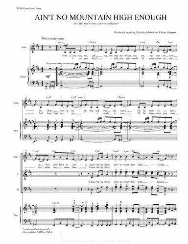 Ain't No Mountain High Enough (arr. Kathleen McGuire)