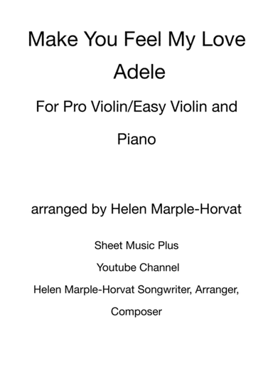 Make You Feel My Love (arr. HELEN MARPLE-HORVAT)