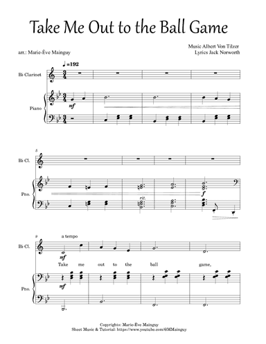 Take Me Out to the Ball Game (arr. Marie-Ève Mainguy)