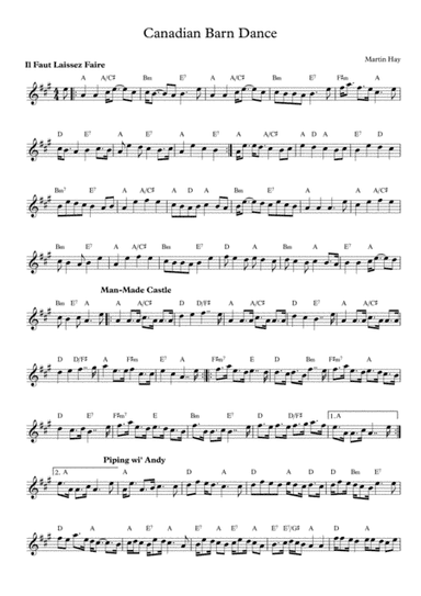 Ceilidh Music: Canadian Barn Dance - Il Faut Laissez Faire, Man-Made Castle, Piping wi' Andy, Ye Can