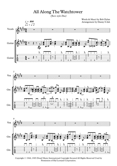 All Along The Watchtower (arr. Danny S Ash)