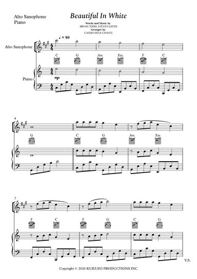 Beautiful In White (arr. Cássio Silva Chaves)