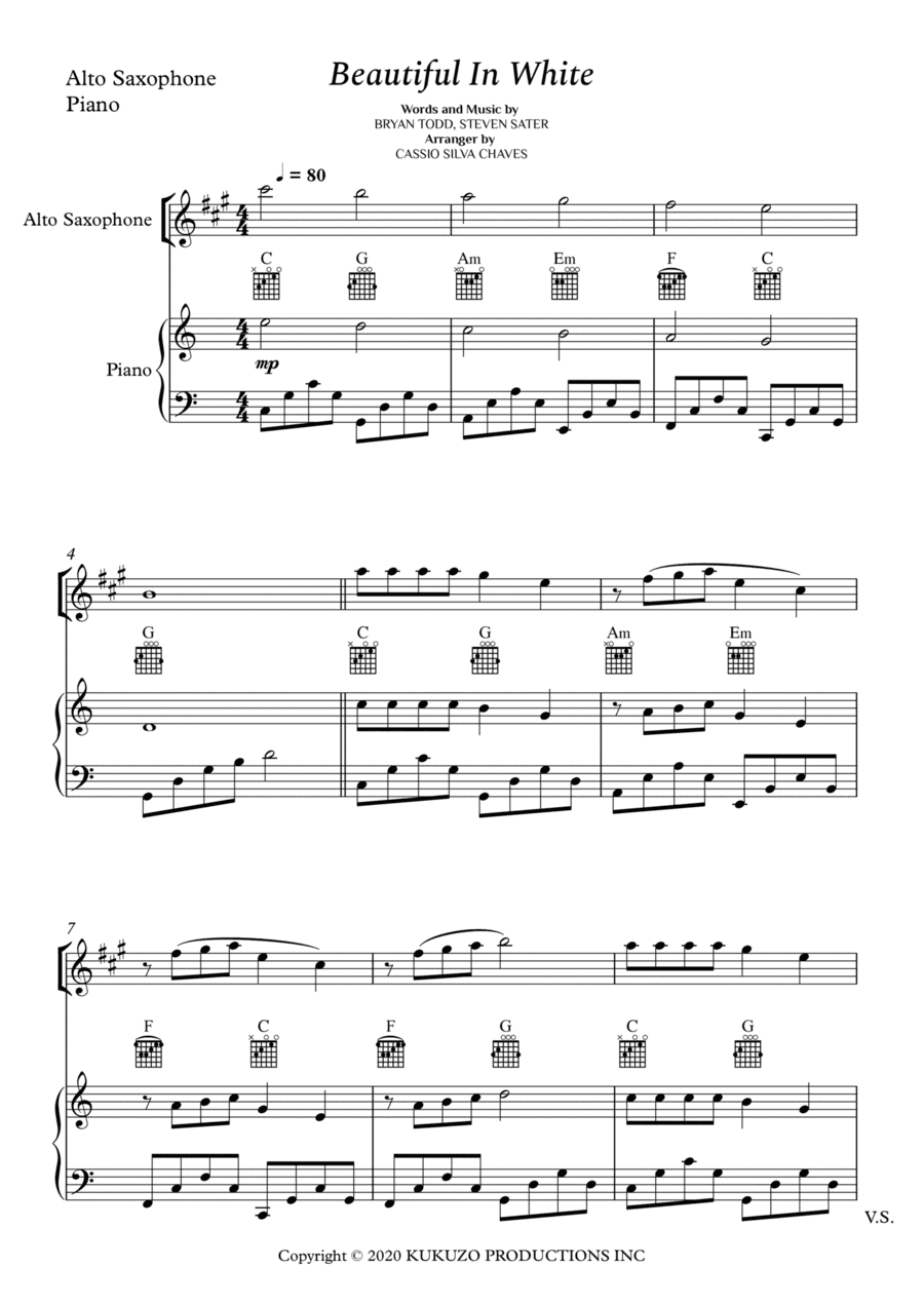 Beautiful In White (arr. Cássio Silva Chaves)
