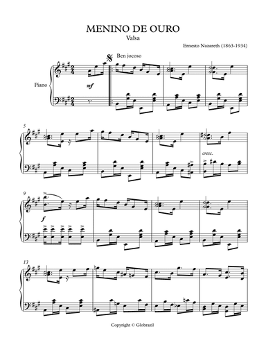 MENINO DE OURO (arr. Globrazil)