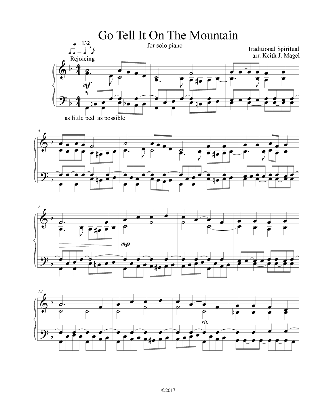 Go, Tell It On The Mountain (arr. Keith James)