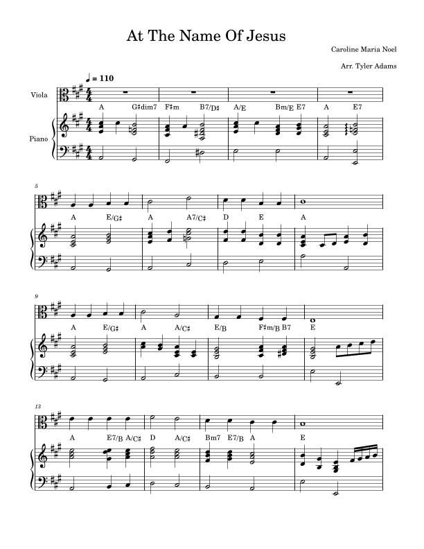 At The Name Of Jesus (arr. Tyler Adams)