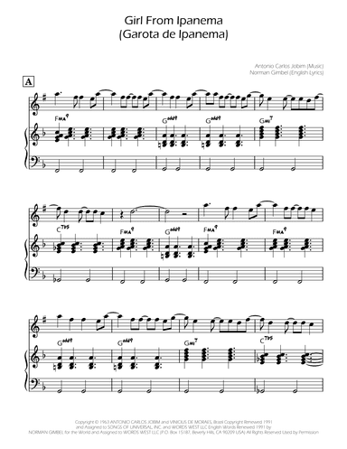 The Girl From Ipanema (garôta De Ipanema) (arr. Ygor Nunes)
