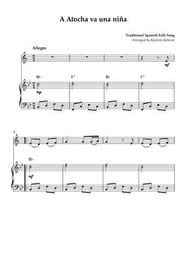 A Atocha va una niña (arr. Kaiserin Rebecca)