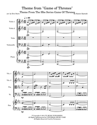 Game Of Thrones (arr. Eric Stern)
