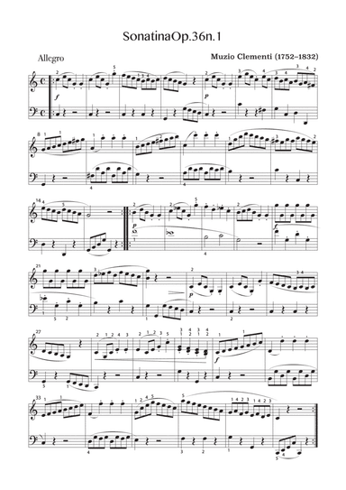 Sonatina in C major, Op 36 No 1 (arr. Adrienne Low)