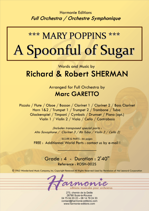 A Spoonful Of Sugar (arr. Marc GARETTO)