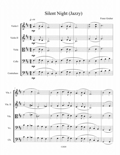 Silent Night (Jazzy) for String Orchestra (arr. B. C. Dockery)