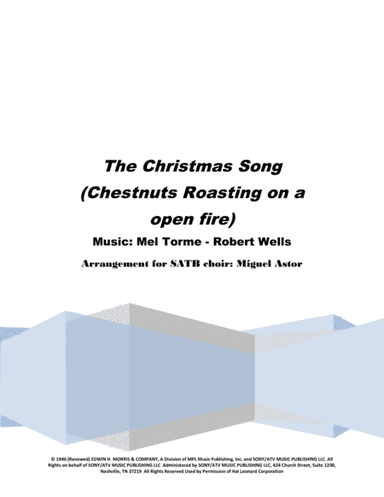 The Christmas Song (Chestnuts Roasting On An Open Fire) (arr. Miguel Astor)