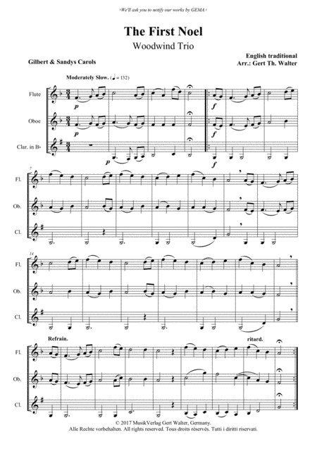 The First Noel (arr. Gert Th. Walter)