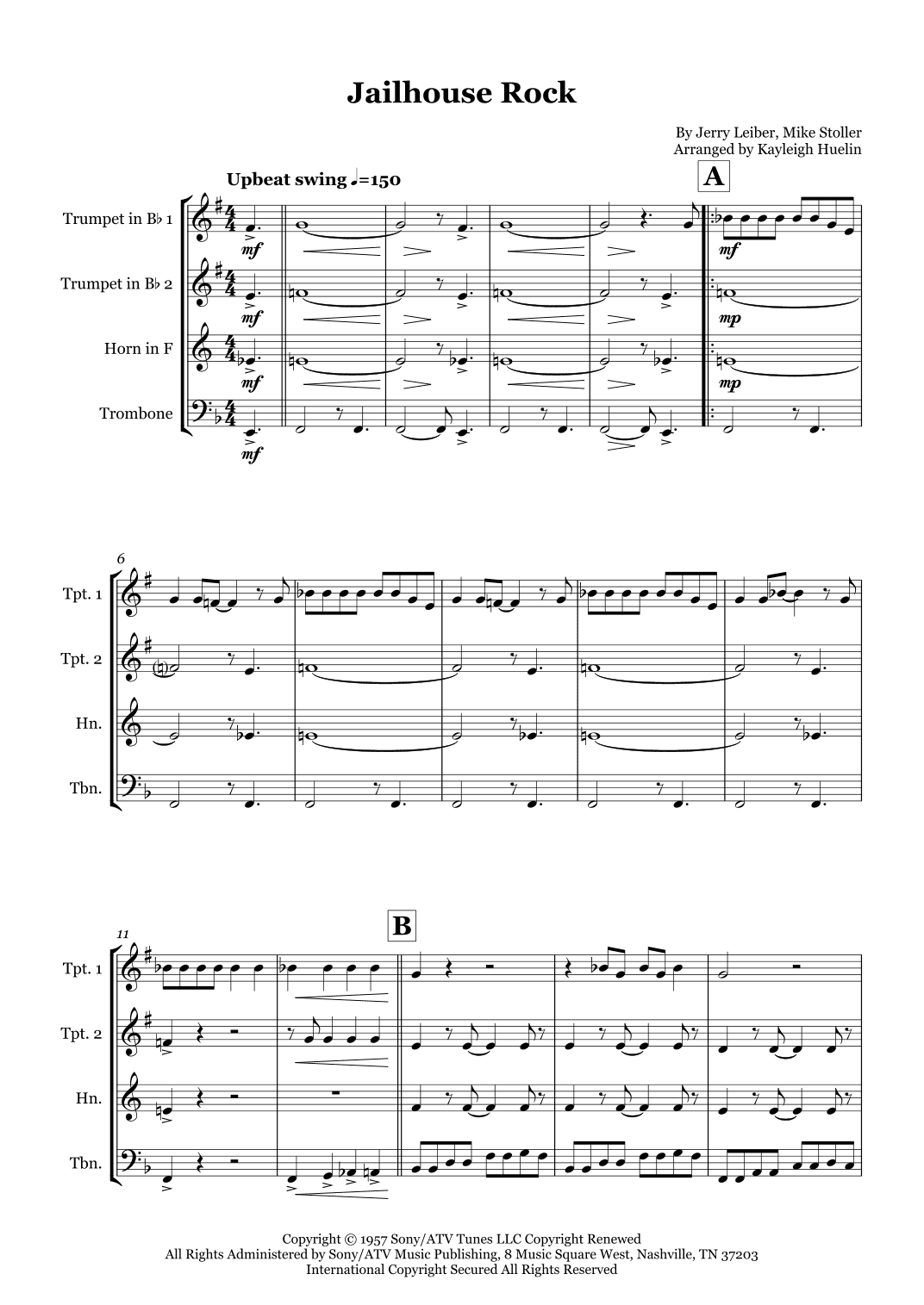 Jailhouse Rock (arr. Kayleigh Huelin)