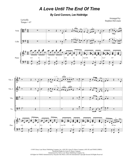 A Love Until The End Of Time (arr. Stephen DeCesare)