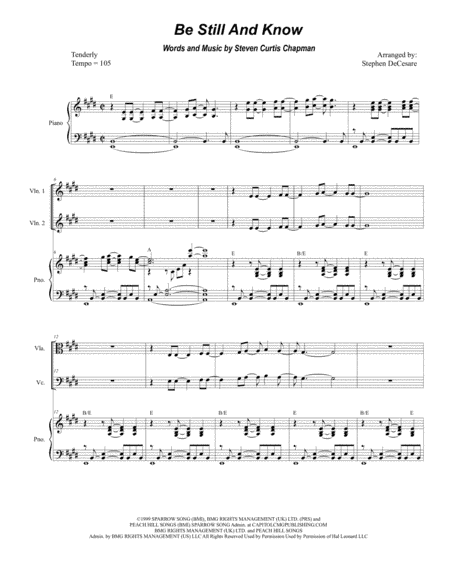 Be Still And Know (arr. Stephen DeCesare)
