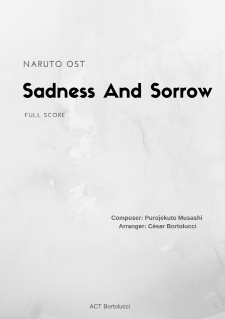 Sadness And Sorrow (arr. César Bortolucci)