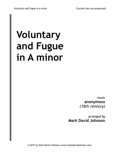 Voluntary and Fugue in A minor (arr. Mark David Johnson)