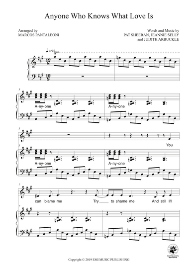 Anyone Who Knows What Love Is (arr. Marcos Pantaleoni)