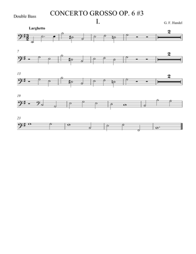 Concerto Grosso Op. 6 #3 Movement I (arr. theupperstaff.com)