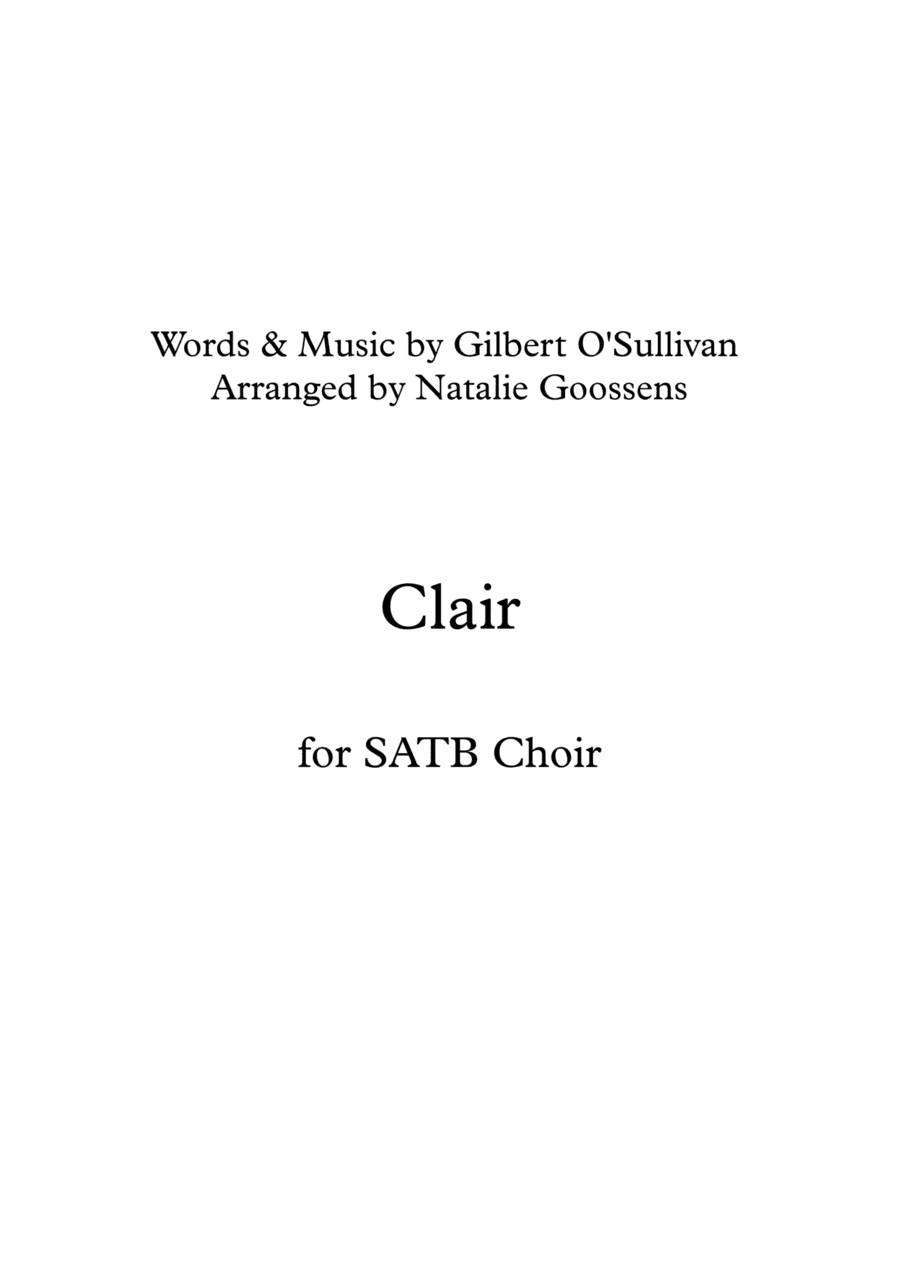 Clair (arr. Natalie Goossens)