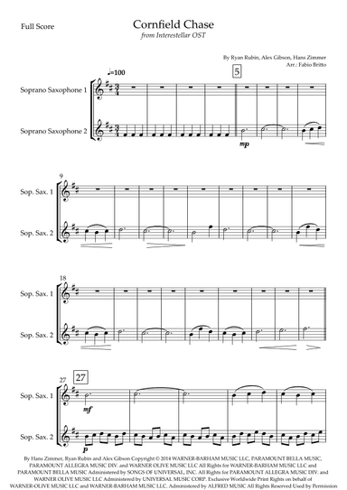 Cornfield Chase (arr. Fabio Britto)