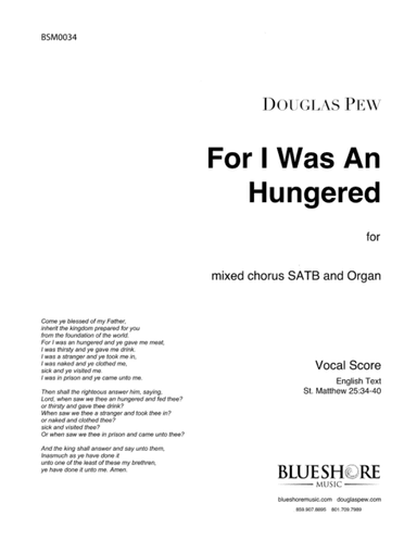 For I Was An Hungered