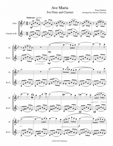 Ave Maria for Flute and Clarinet (arr. Jeremy Corcoran)