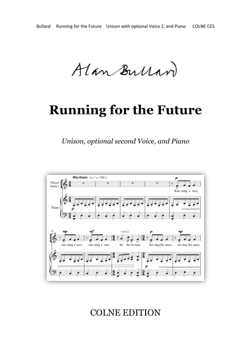 Running for the Future, for two-part (or unison) voices and piano