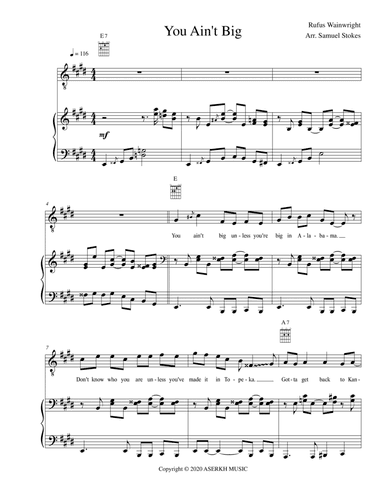 You Ain't Big (arr. Samuel Stokes)