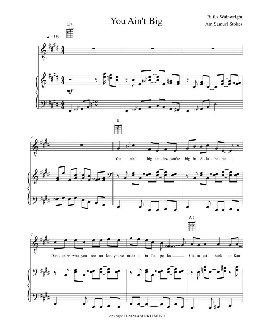You Ain't Big (arr. Samuel Stokes)