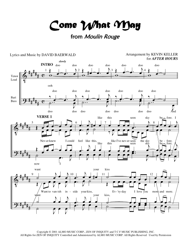 Come What May (arr. Kevin Keller)