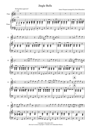 Jingle Bells (Jazzy Style!) for Flute and Piano (arr. David Burndrett)