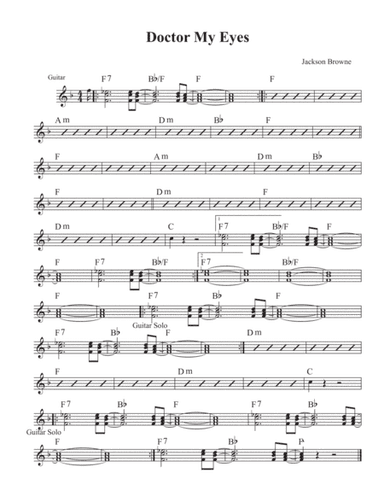 Doctor, My Eyes (arr. David M Fagnant)