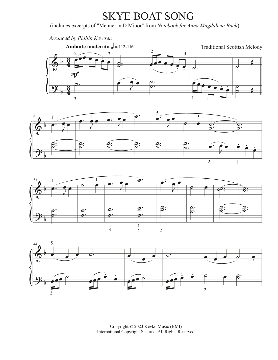 Skye Boat Song (arr. Phillip Keveren)