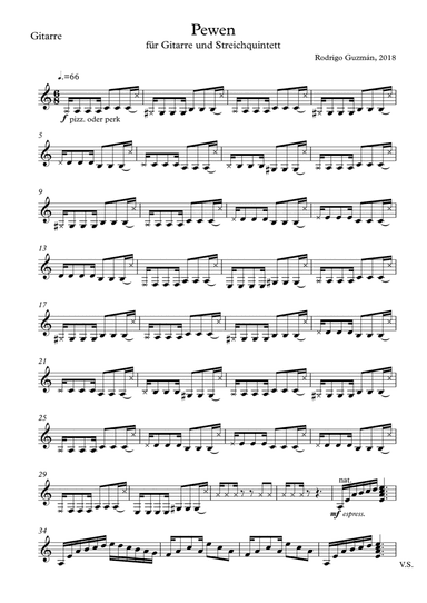 Pewen - for Guitar and String Quintet