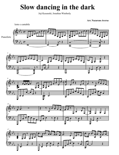 Slow Dancing In The Dark (arr. Nazareno Aversa)