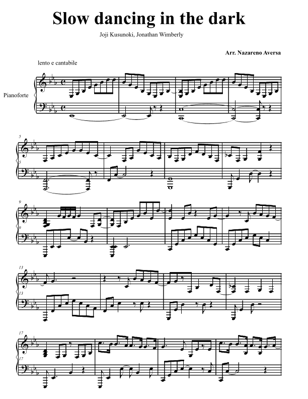 Slow Dancing In The Dark (arr. Nazareno Aversa)