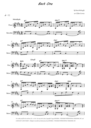 Back At One (arr. Cleber Correia)