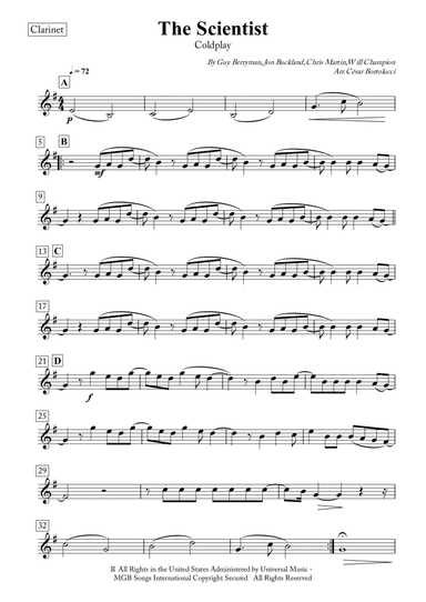 The Scientist (arr. ACT Bortolucci)