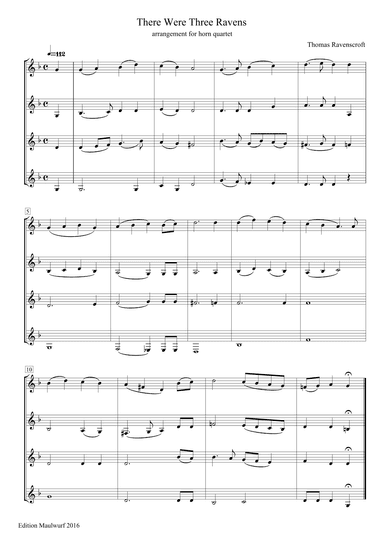 There Were Three Ravens (arr. Edition Maulwurf)