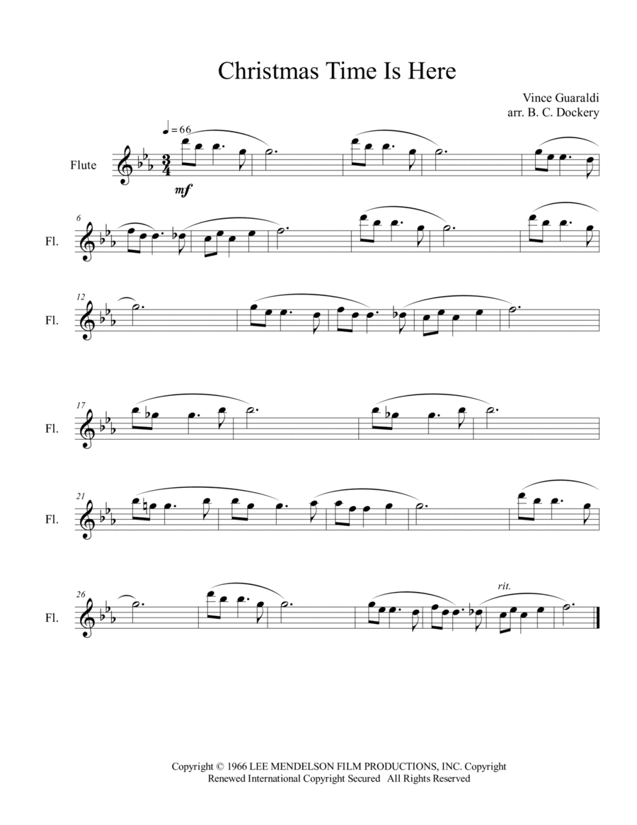 Christmas Time Is Here (arr. B. C. Dockery)