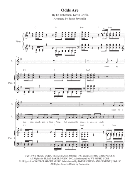 Odds Are (arr. Sarah Jaysmith)