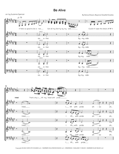 Be Alive (arr. Suzanne Spencer)