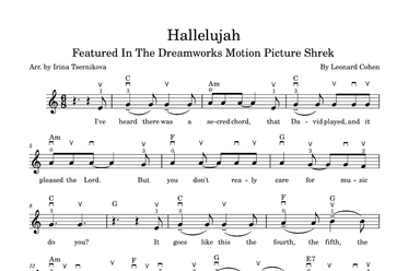 Hallelujah (arr. Irina Tsernikova)