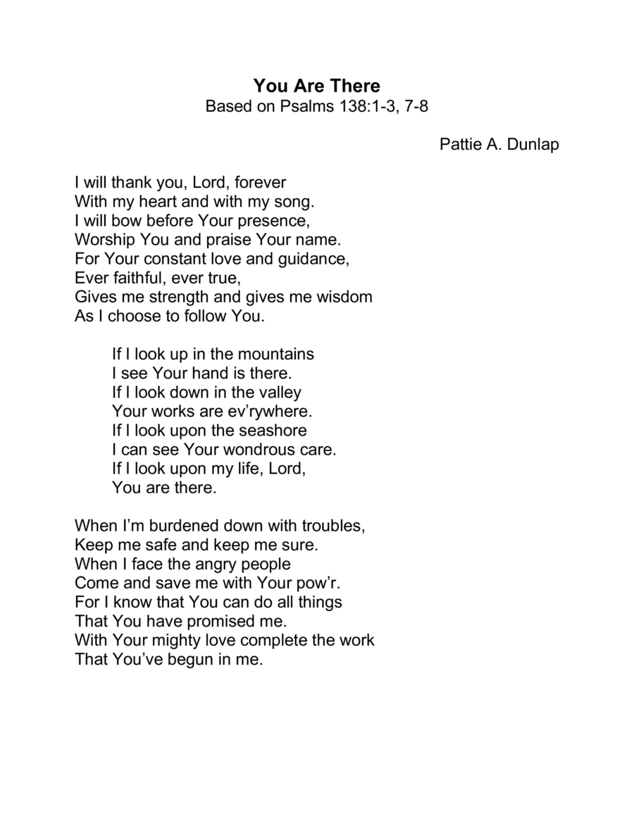 You Are There (Ps. 138)