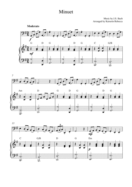 Minuet in G major (arr. Kaiserin Rebecca)